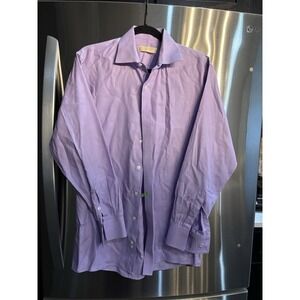 New Michael Kors Mens‎ Barnished Lilac Dress Shirt Button Regular 15 1/2 32/33 S